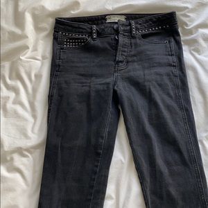 Black studded jeans